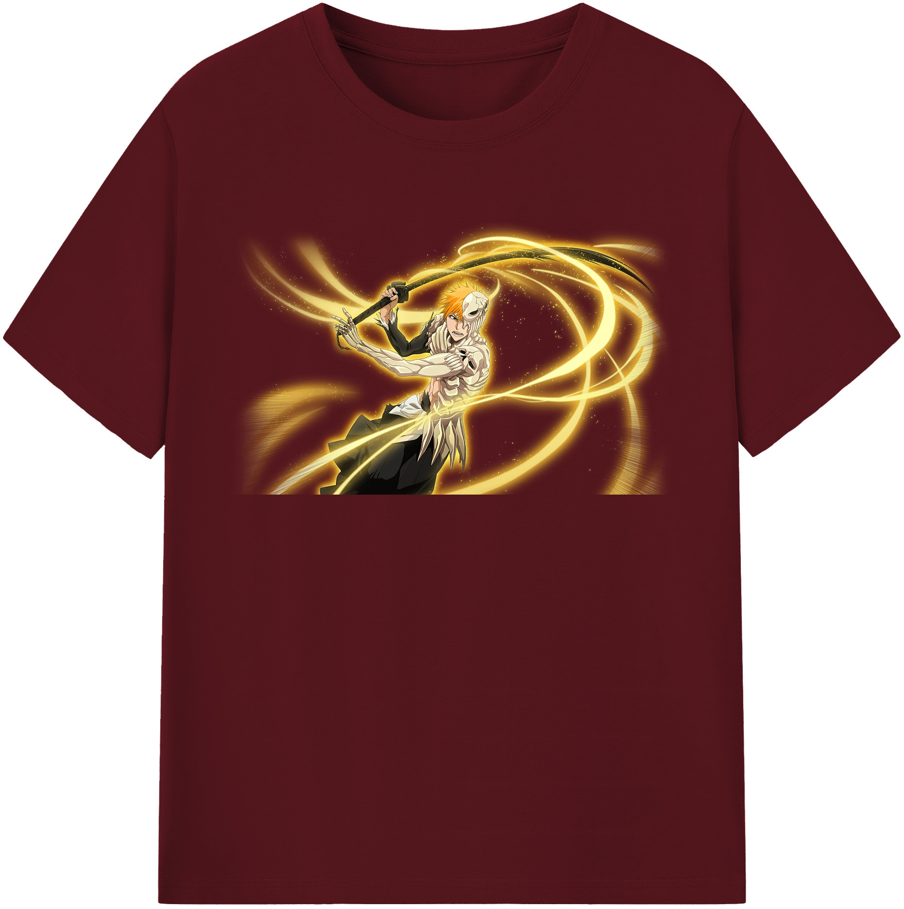 （画像用） ブリーチ 黒崎一護（くろさき いちご）BLEACH Kurosaki Ichigo 綿100％半袖Tシャツ（フロントプリント）